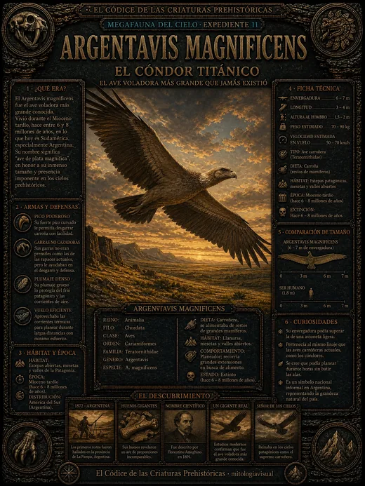 Argentavis magnificens · El Cóndor Titánico