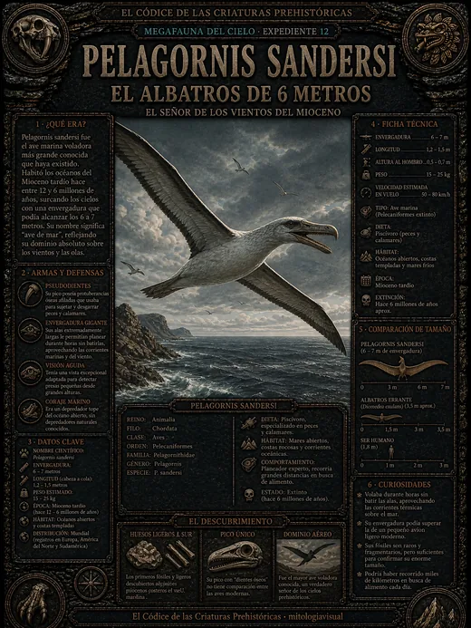 Pelagornis sandersi · El Albatros de 6 Metros