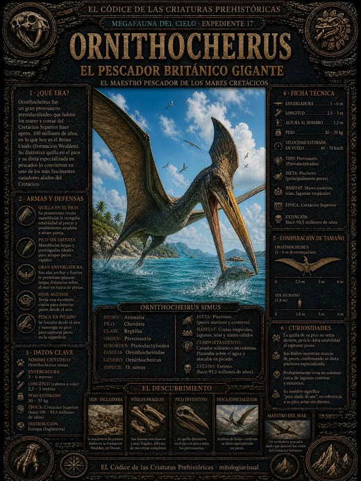 Ornithocheirus · El Pescador Británico Gigante
