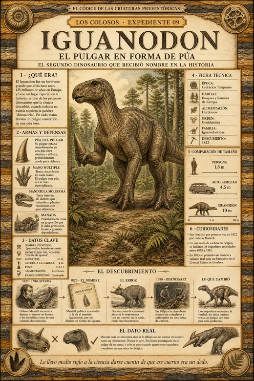 Iguanodon · El Pulgar en Forma de Púa