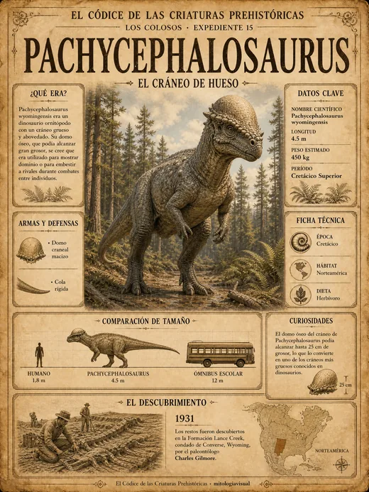 Pachycephalosaurus · El Cráneo de Hueso