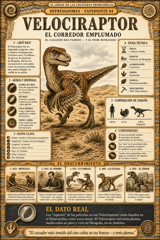 Velociraptor · El Corredor Emplumado