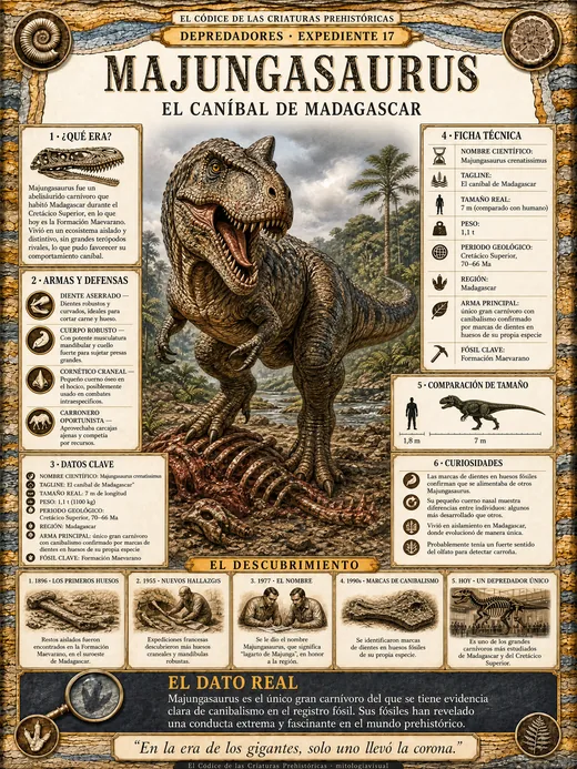 Majungasaurus · El Caníbal de Madagascar