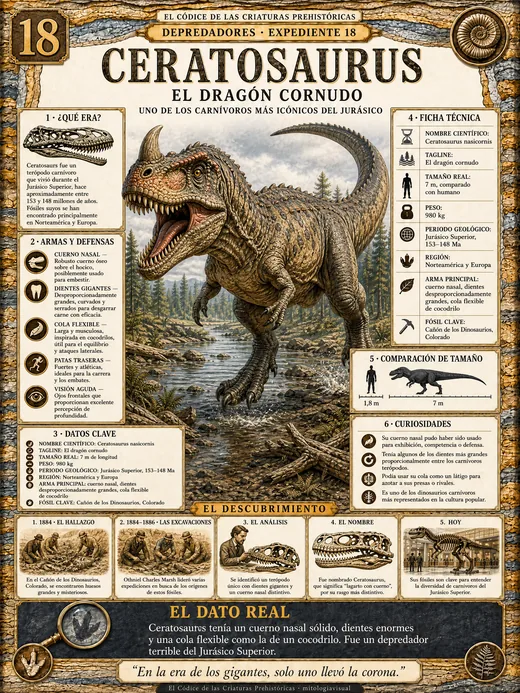 Ceratosaurus · El Dragón Cornudo