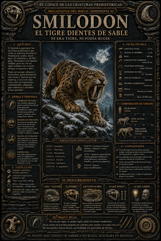 Smilodon · El Tigre Dientes de Sable