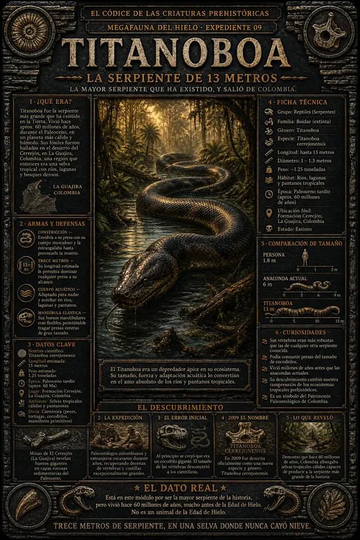 Titanoboa · La Serpiente de 13 Metros