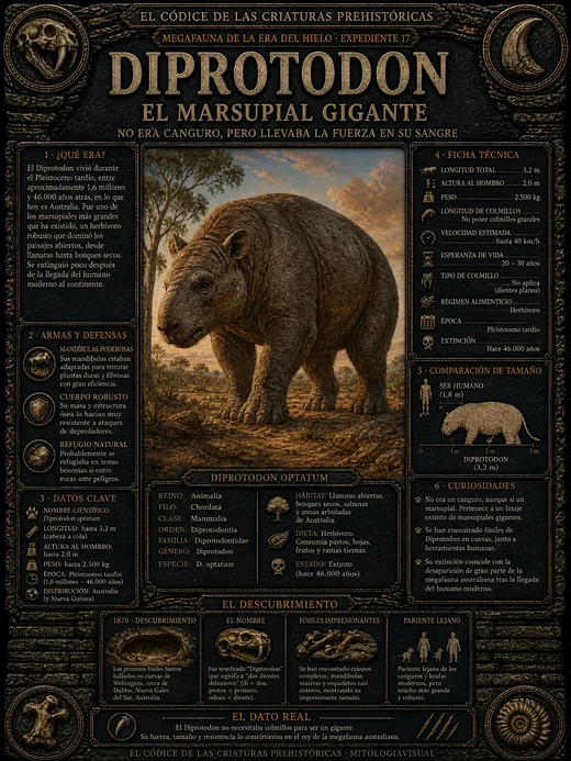 Diprotodon · El Marsupial Gigante