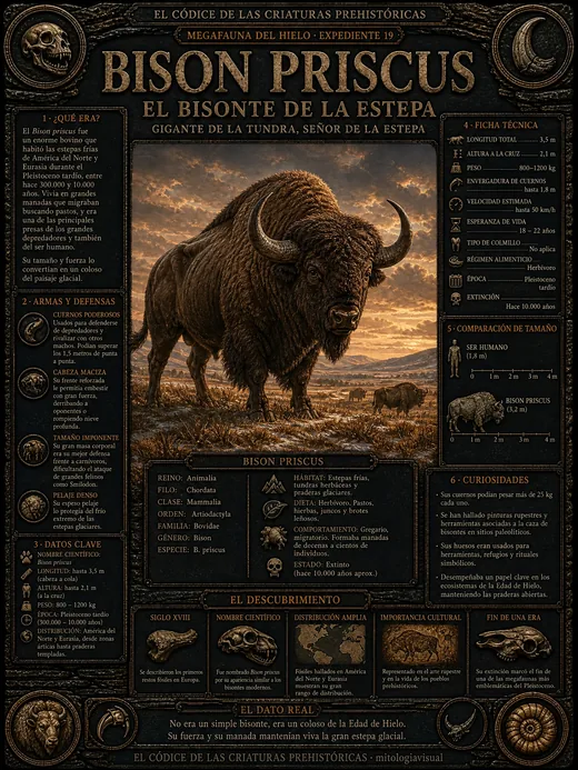 Bison priscus · El Bisonte de la Estepa