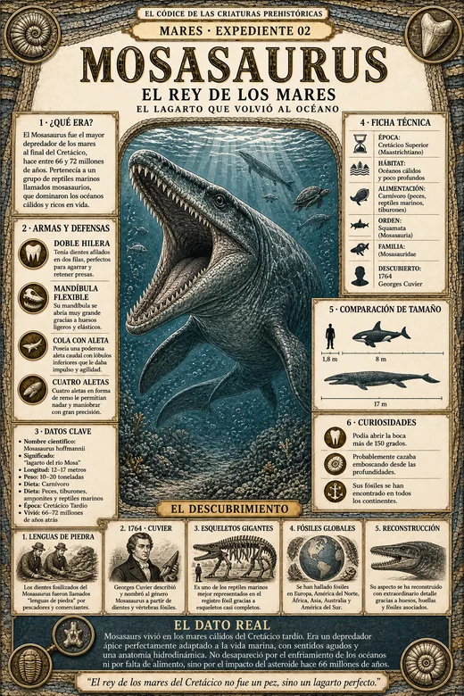 Mosasaurus · El Rey de los Mares