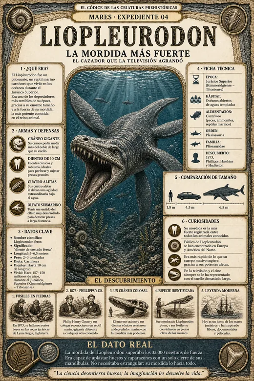 Liopleurodon · La Mordida Más Fuerte