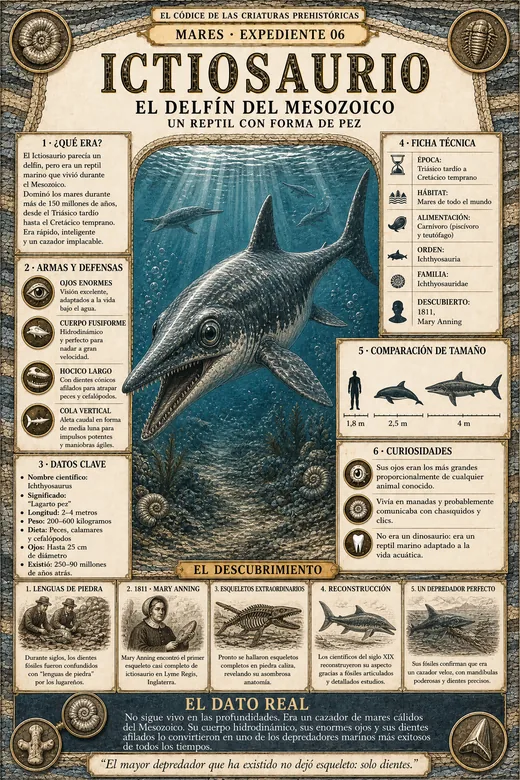 Ictiosaurio · El Delfín del Mesozoico