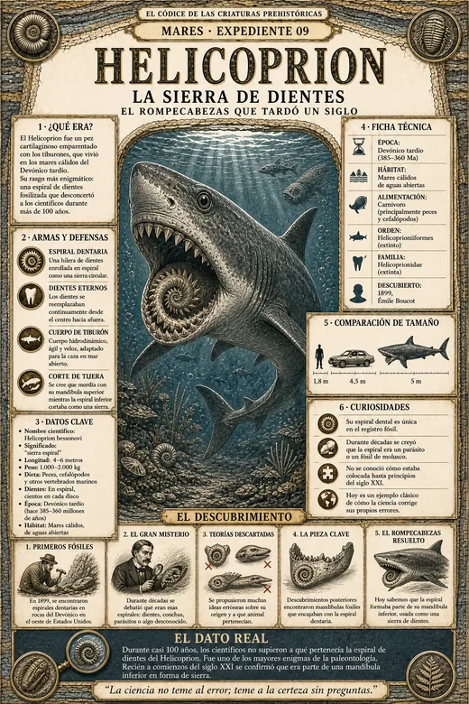 Helicoprion · La Sierra Circular de Dientes