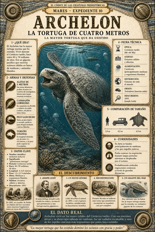 Archelon · La Tortuga de Cuatro Metros