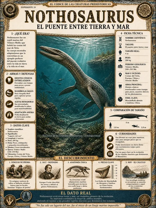 Nothosaurus · El Puente entre Tierra y Mar